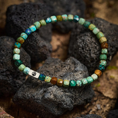 Natural Turquoise Bead Bracelet — 4mm