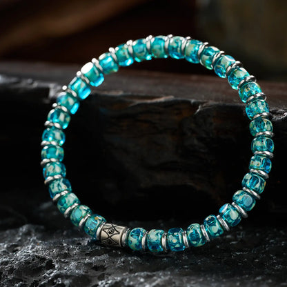 Poseidon Pact Czech Glass Bracelet — 6mm