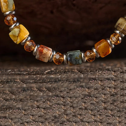 Xiuyan Jade × Crystal Bracelet — 6mm