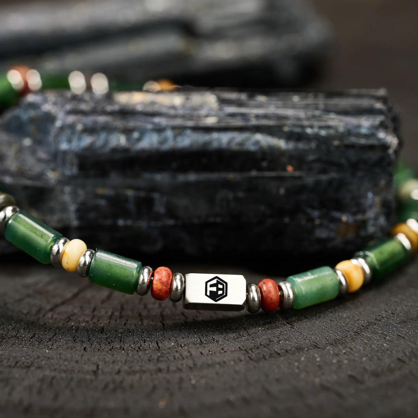 Xiuyu Jade × Picasso Spindle Beads Bracelet— 6mm