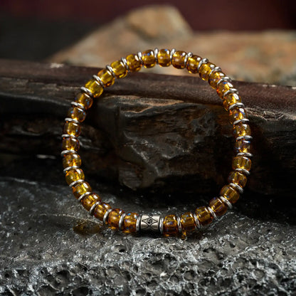 Liquid Sunshine Czech Beads Bracelet — 6mm