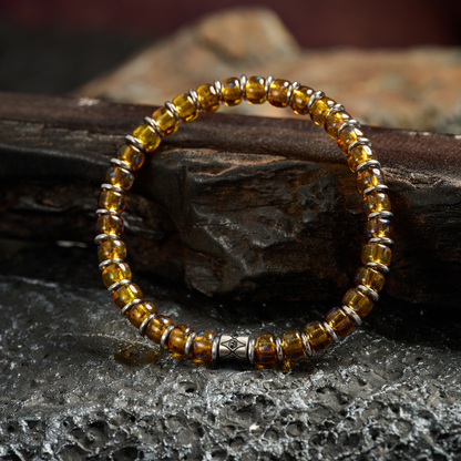 Liquid Sunshine Czech Beads Bracelet — 6mm