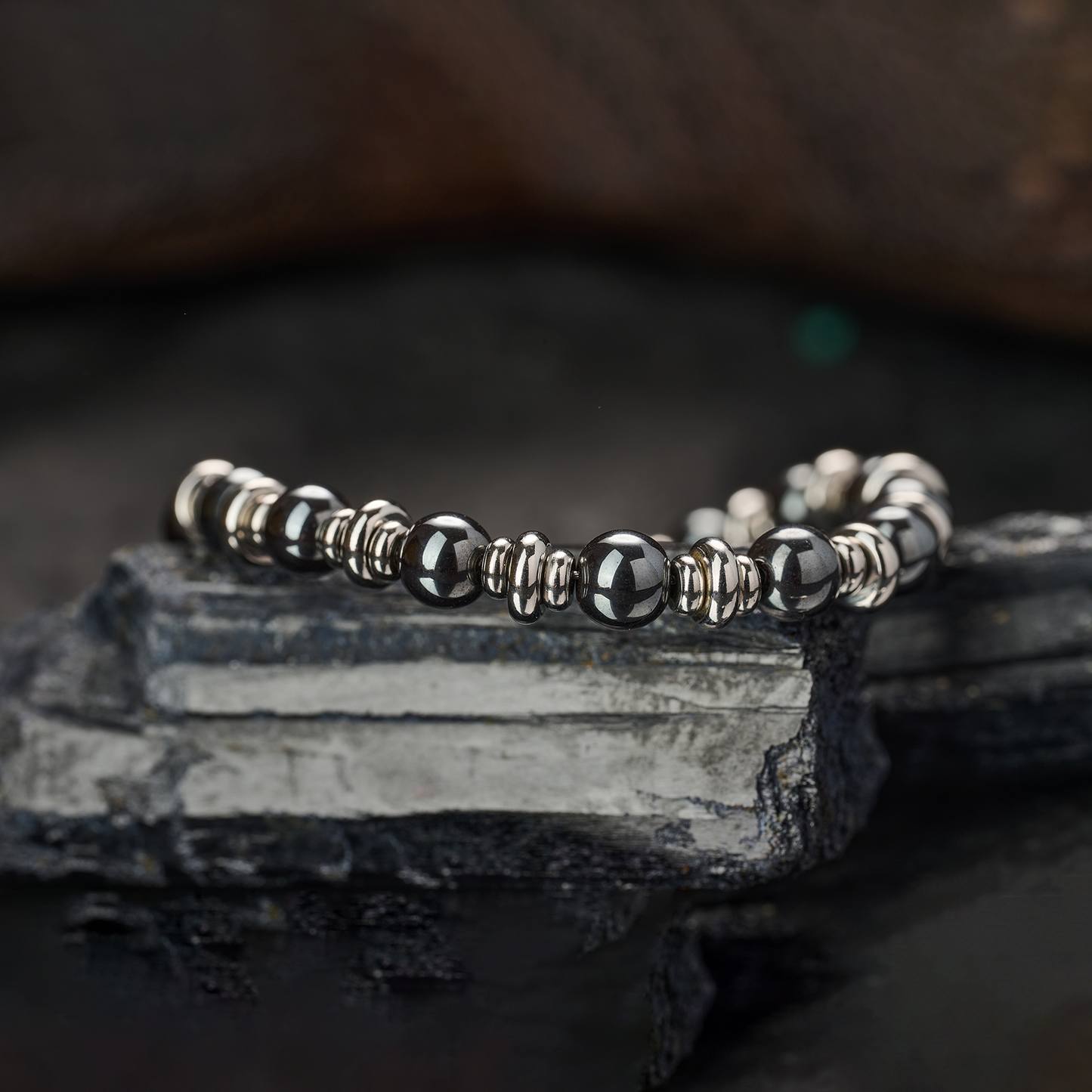 Hematite Guardian Couples Bracelet — 6mm