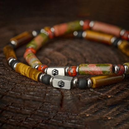 Tiger Eye × Miyuki Minimalist Bracelet — 4mm