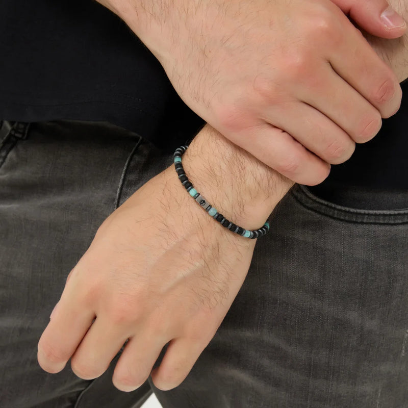 Amazonite & Miyuki Seed Beads & Hematite Bracelet I — 4mm