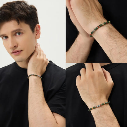 Xiuyu Jade × Picasso Spindle Beads Bracelet— 6mm