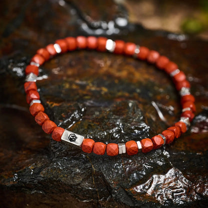 Natural Red Jasper Bracelet — 4mm