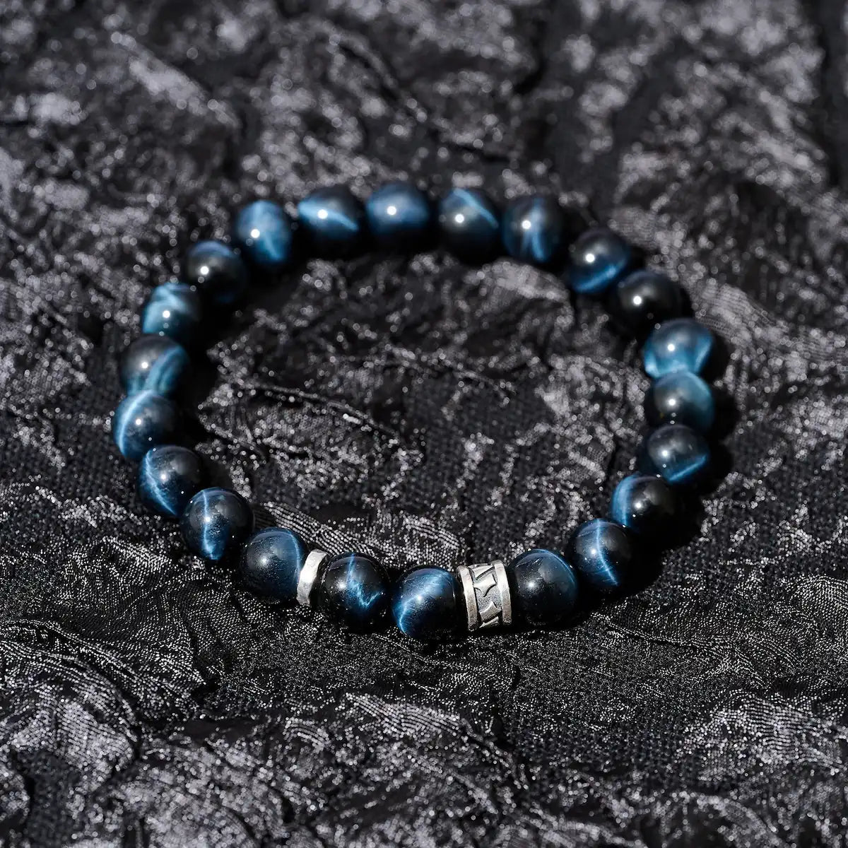Natural Blue Tiger Eye Bracelet — 8mm