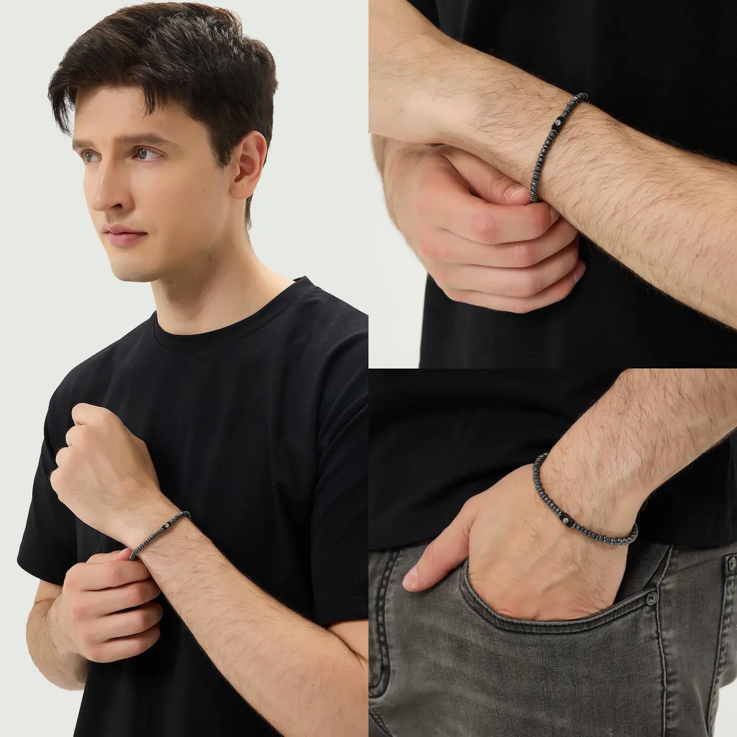 Black Hematite Bracelet — 4mm