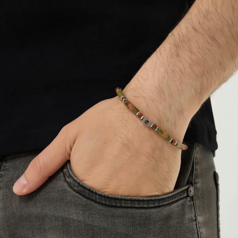 Epidote Minimalist Bracelet — 4mm