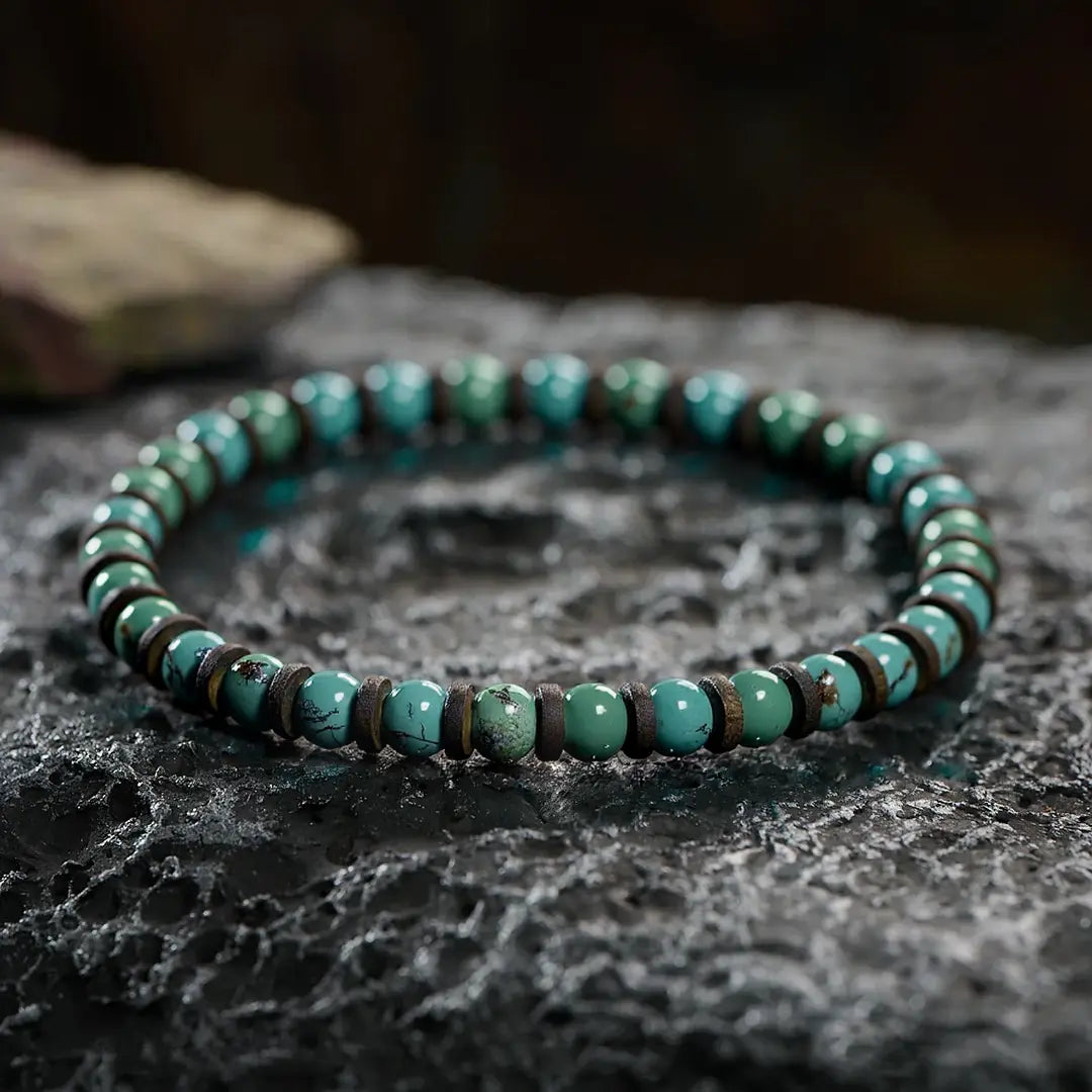 Camel-Turquoise Hematite Bracelet（6mm）