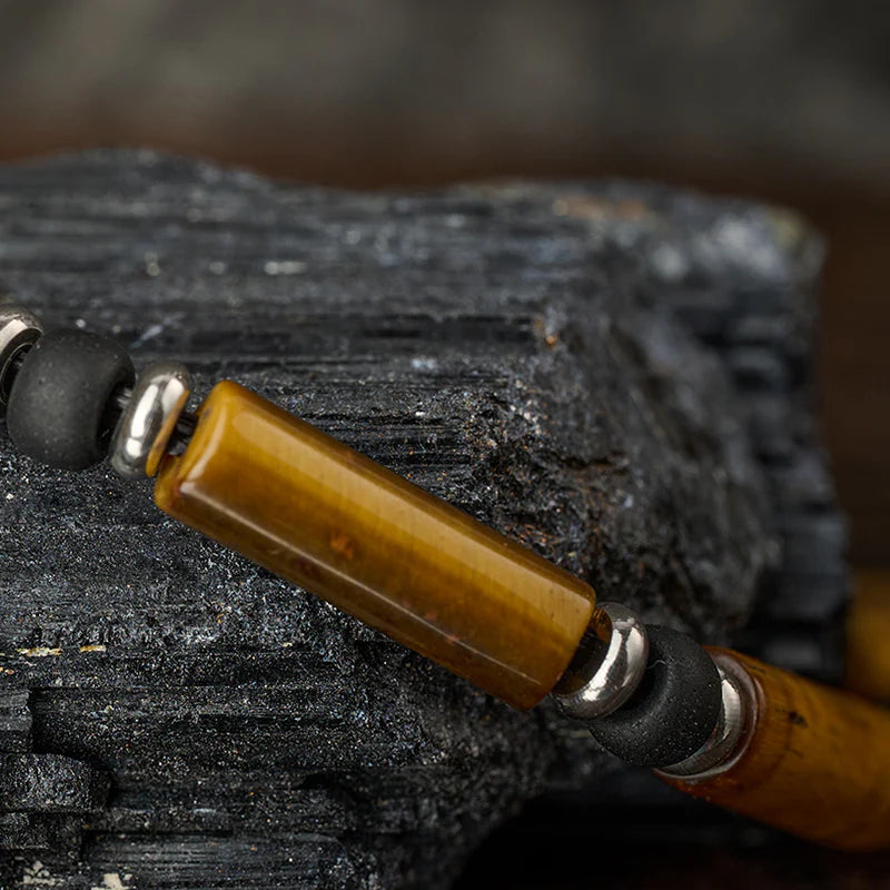 Tiger Eye × Miyuki Minimalist Bracelet — 4mm
