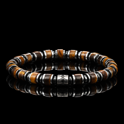 Tiger Eye & Hematite Bracelet —  6mm
