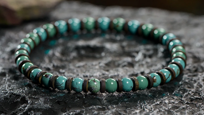 Camel-Turquoise Hematite Bracelet（6mm）